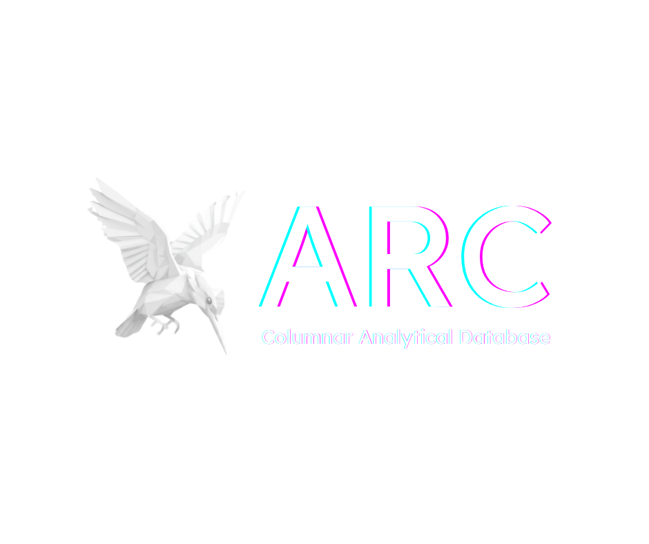 White ARC by Basekick Labs logo lockup for dark backgrounds.